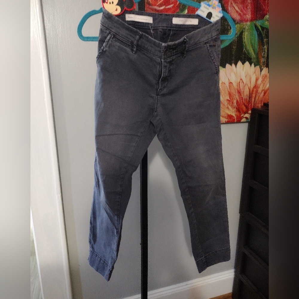 Pilcro and the letter press Anthropologie ankle Gray Skinny Jeans